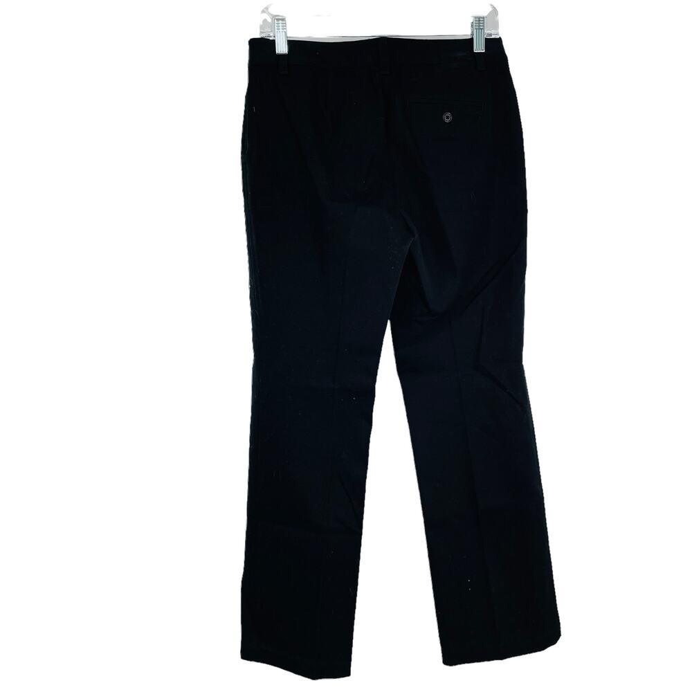 Lauren Ralph Lauren Adelle Black Cotton Stretch Button-Tab Waist Pants Size 6 - Picture 4 of 13